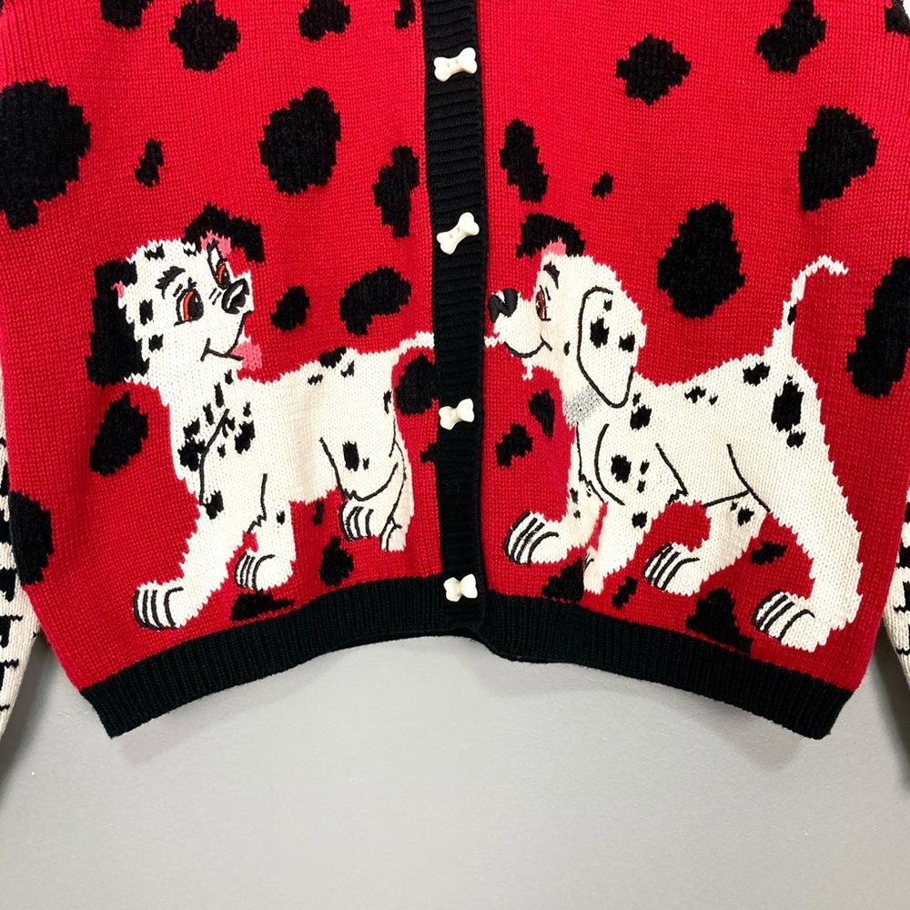 Vintage Disney 101 Dalmatians Sweater Argyle Knit - Picture 3 of 10
